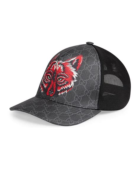 gucci wolf hat|gucci caps for men.